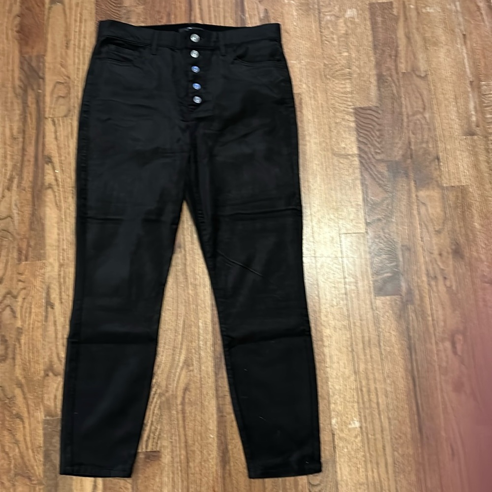 7 For All Mankind black velvet pants